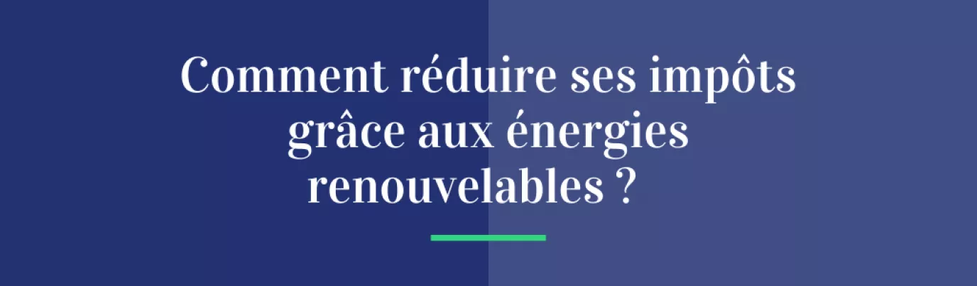 Comment réduire ses impôts grâce aux énergies renouvelables ?